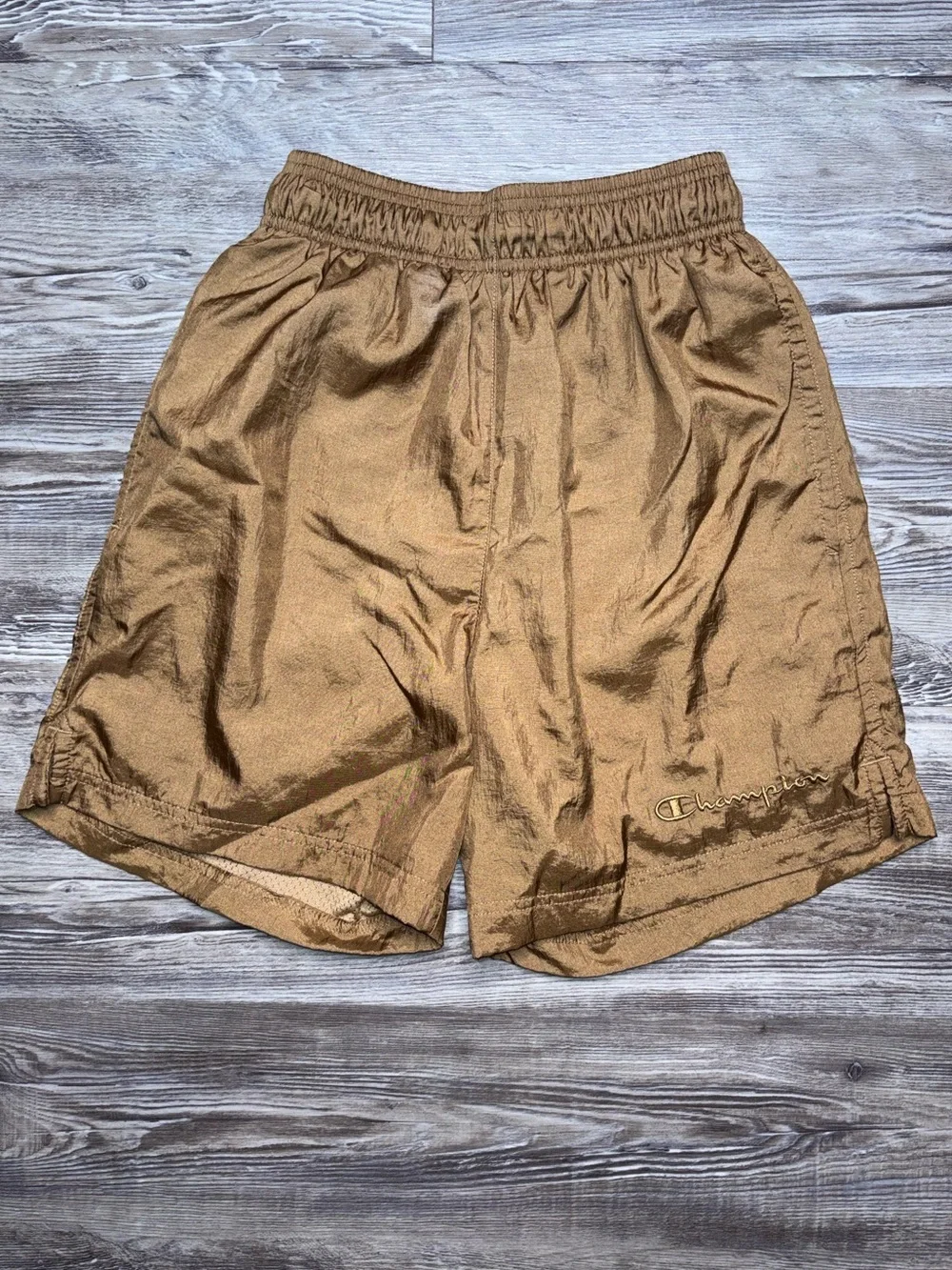 Champion Metallic Bronze Athletic Shorts
